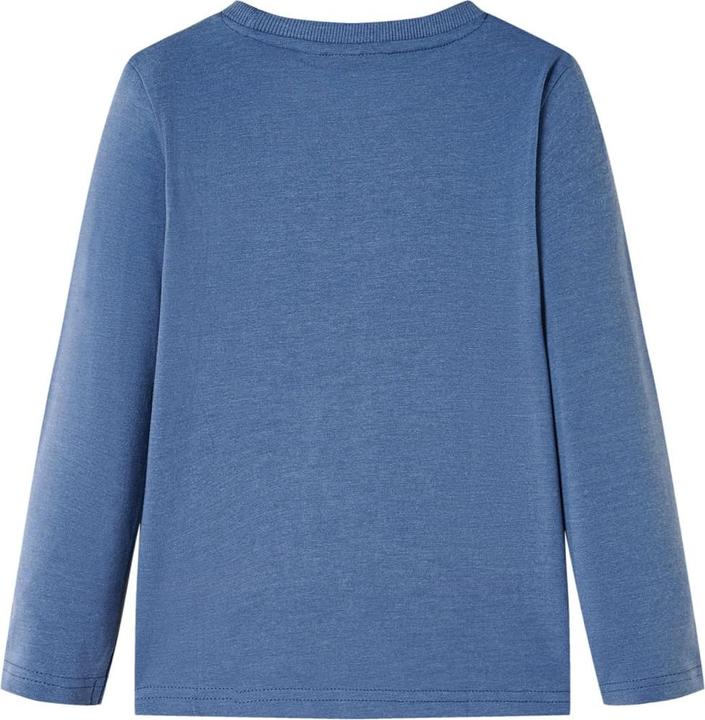 Produktbild vidaXL Kinder-Langarmshirt Blau Melange 140,Material: 60