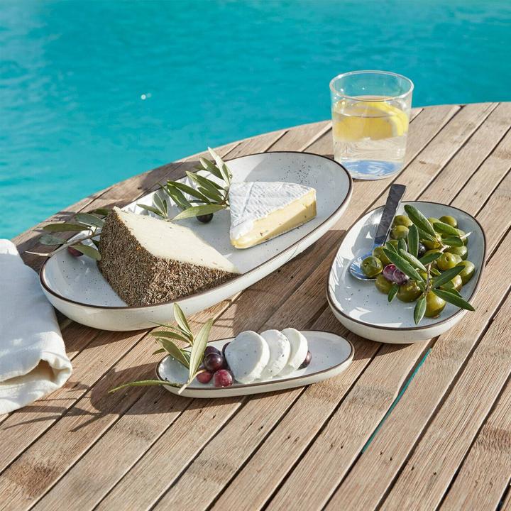 Produktbild Loberon Servierplatte 3er Set Biarré weiss