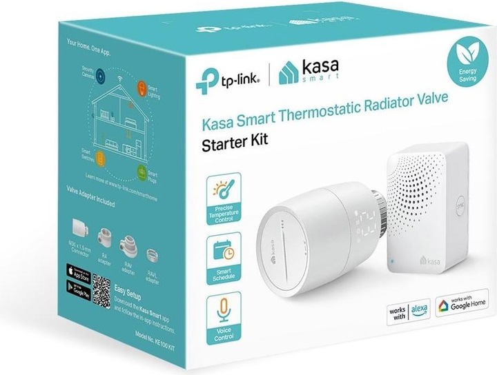 Productafbeelding TP-Link KE100 KIT - Kasa - Intelligente thermostatische radiatorkraan, startset
