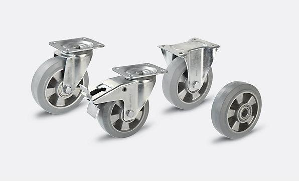 Produktbild Proroll Elastik-Vollgummi-Reifen, grau