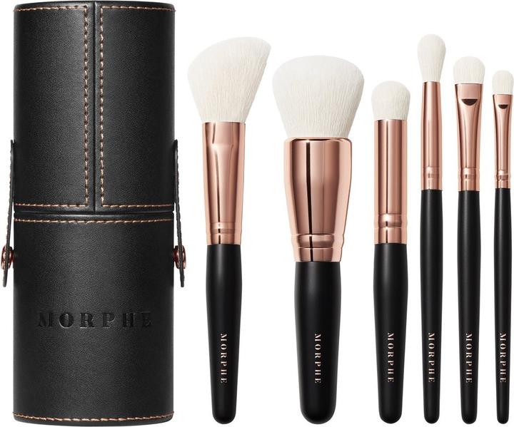Actual product image Morphe Rose Away Makeup Brush Set - 6 Pieces + Storage Tub (Set)