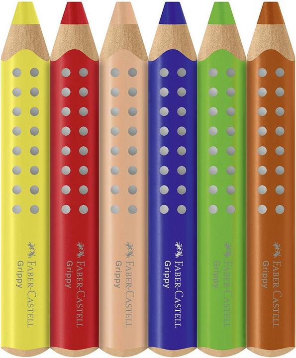 Immagine prodotto Faber-Castell Matita colorata Grippy + temperino 6SZ (Multicolore, 6 x)
