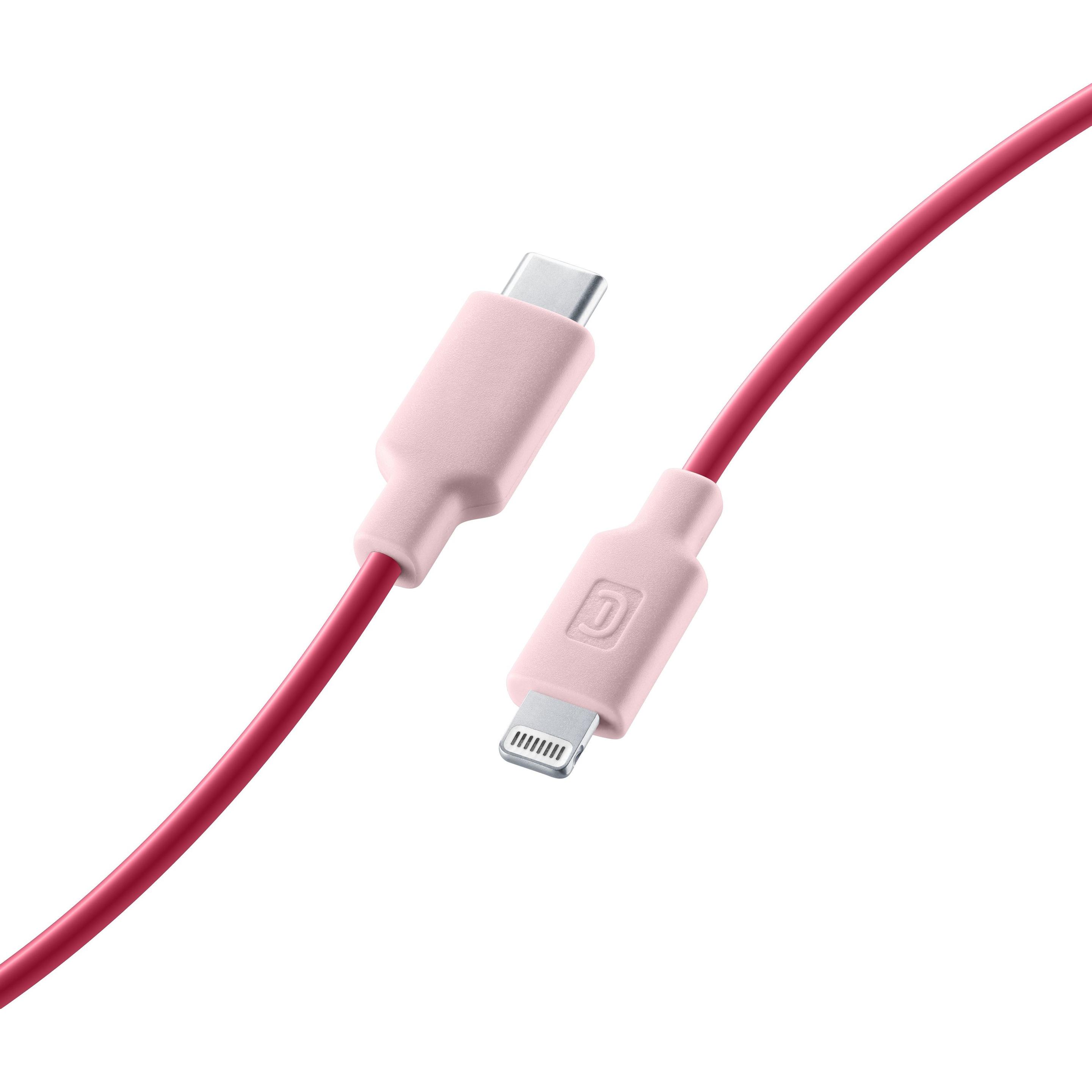Cellularline Stylecolor Cable 100cm - USB-C to Lightning (1 m, USB 3.2 Gen 1), USB Kabel