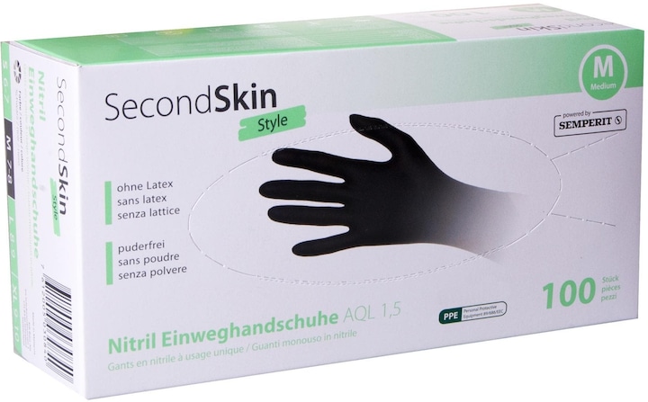 SecondSkin Nitrile disposable gloves (M)
