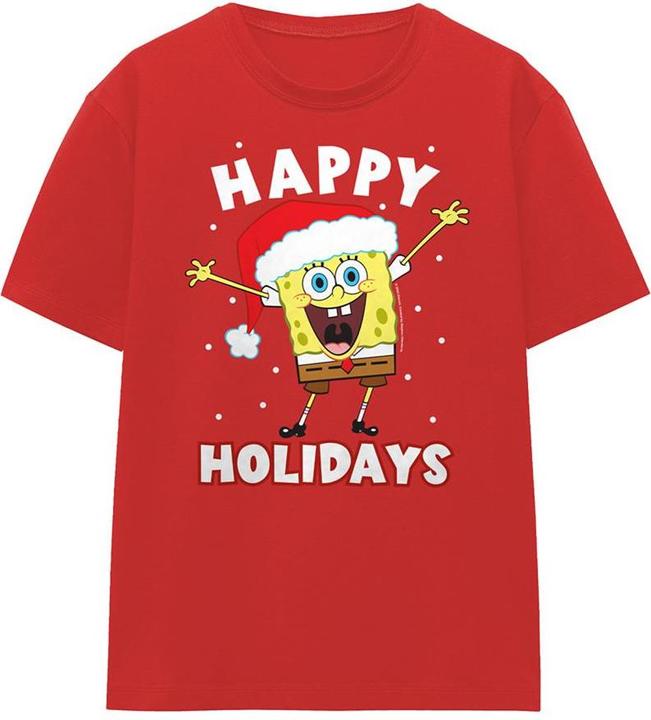 Produktbild Spongebob Squarepants Happy Holidays TShirt weihnachtliches Design (S)