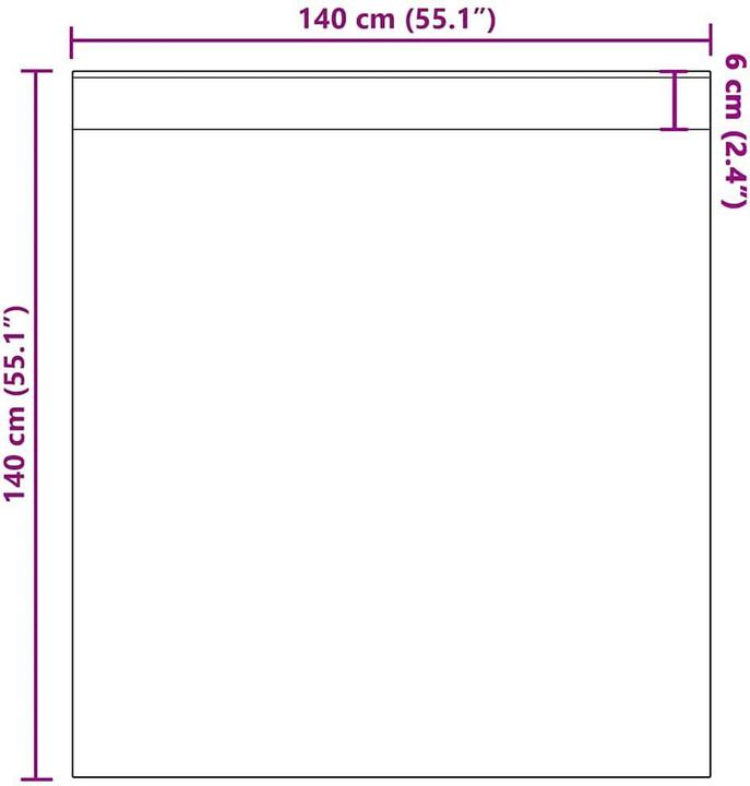 Actual product image vidaXL Voile Vorhang (140 x 140 cm)