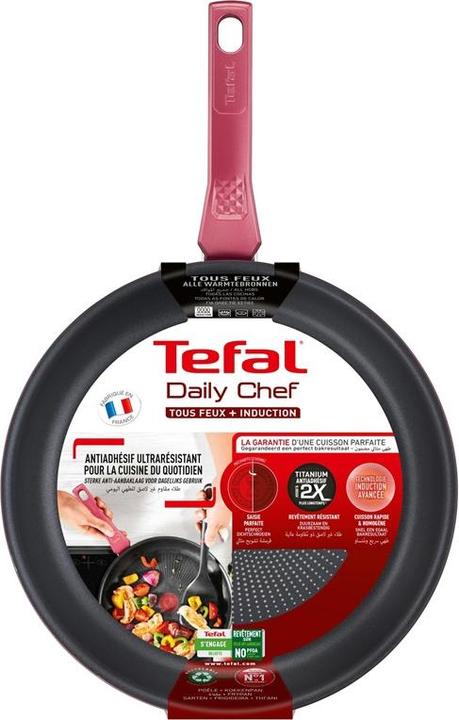 Produktbild Tefal Daily Chef Pan G2730422 Diameter 24 cm, Suitable for induction hob, Fixed handle, Raudona (Pfannenset + Topfset, Aluminium)