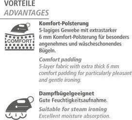 Nährwerte und Zutaten Wenko Bügelunterlage Air Comfort grau 130,0 cm