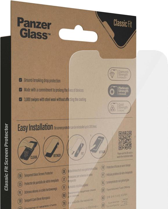 Actual product image PanzerGlass Classic Fit (1 Piece, Apple iPhone 14, Apple iPhone 13 Pro, Apple iPhone 13)