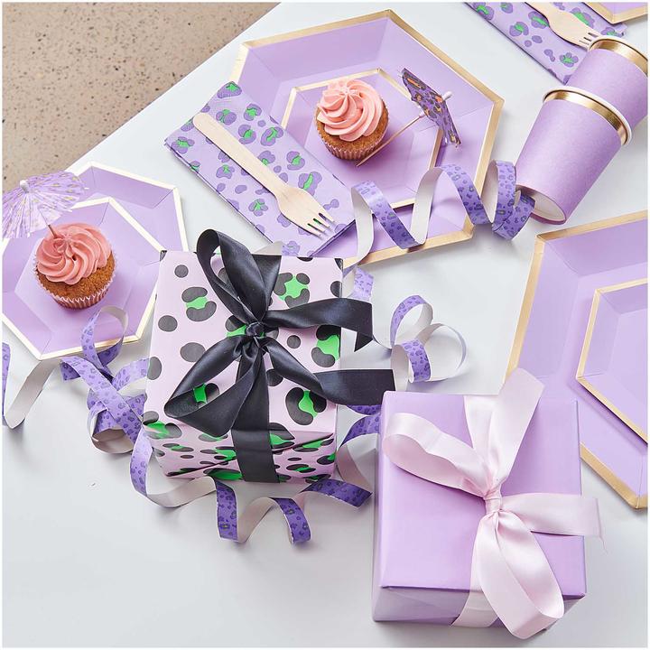 Produktbild Rico Design Geschenkpapier Leo 70 x 3 m, Rosa/Grün (1x)