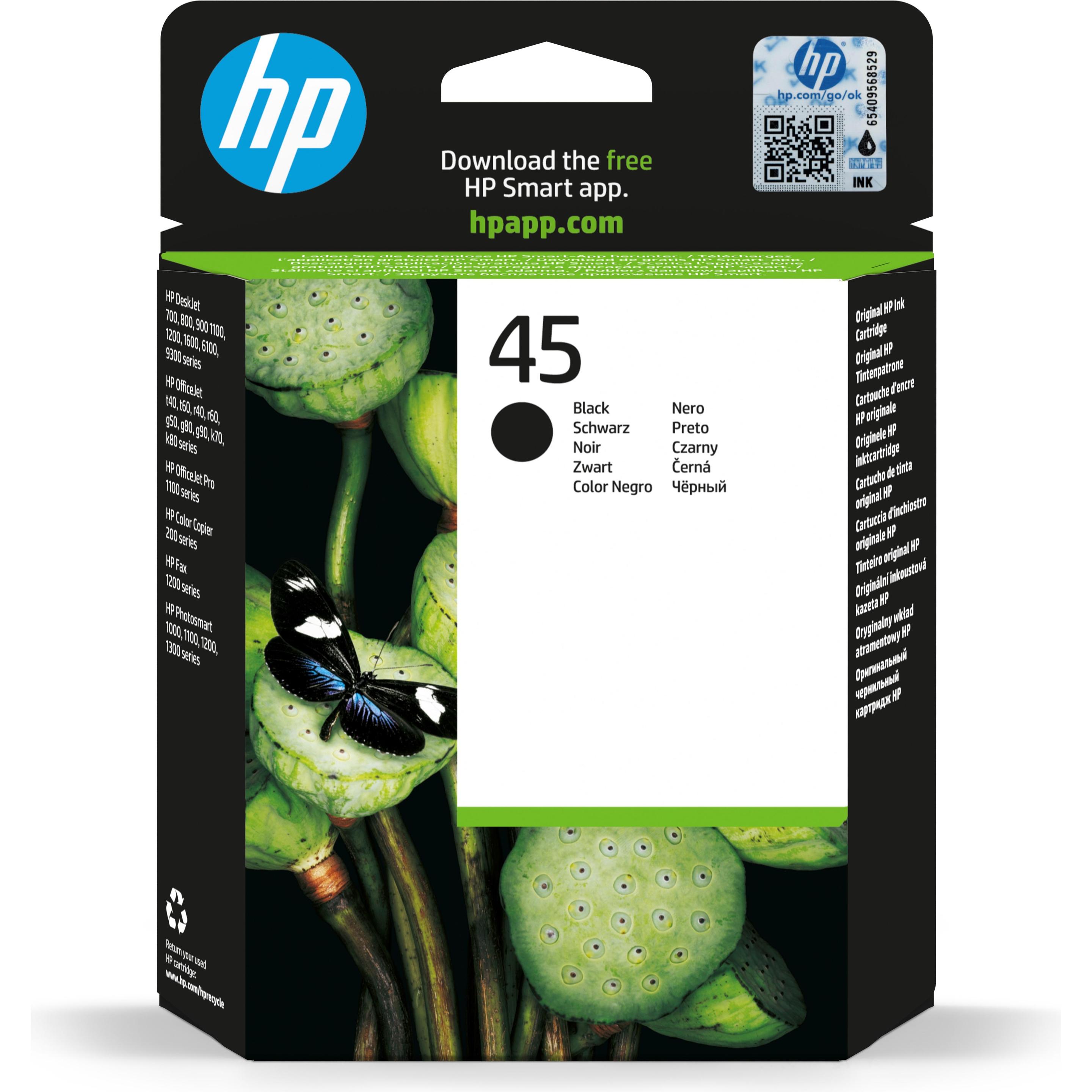 HP, Druckerpatrone, 45 (BK)