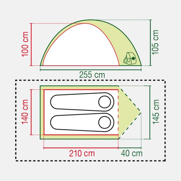 Actual product image Coleman Darwin 2 (Dome tent, 2.80 kg, 2 persons)