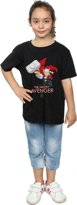 Actual product image Girls Thor The Mighty Avenger Cotton T-Shirt (128)
