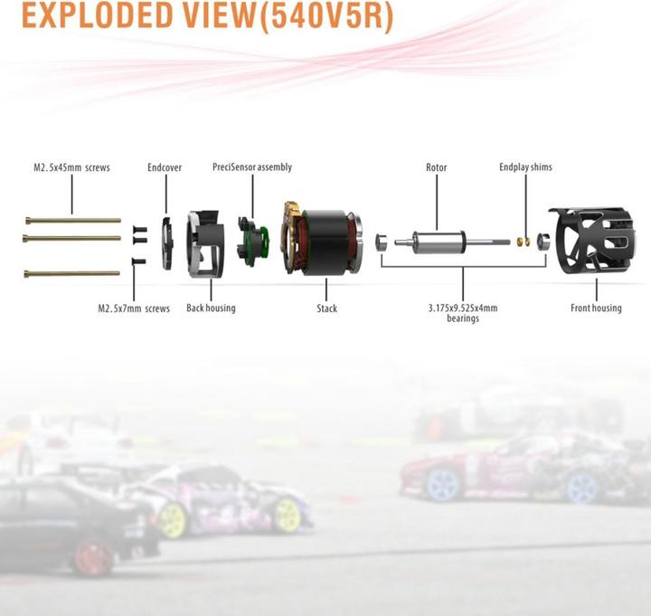 Image du produit Surpass Hobby Surpass Rocket Stock 540-V5R sensored motor 13.5 Turns