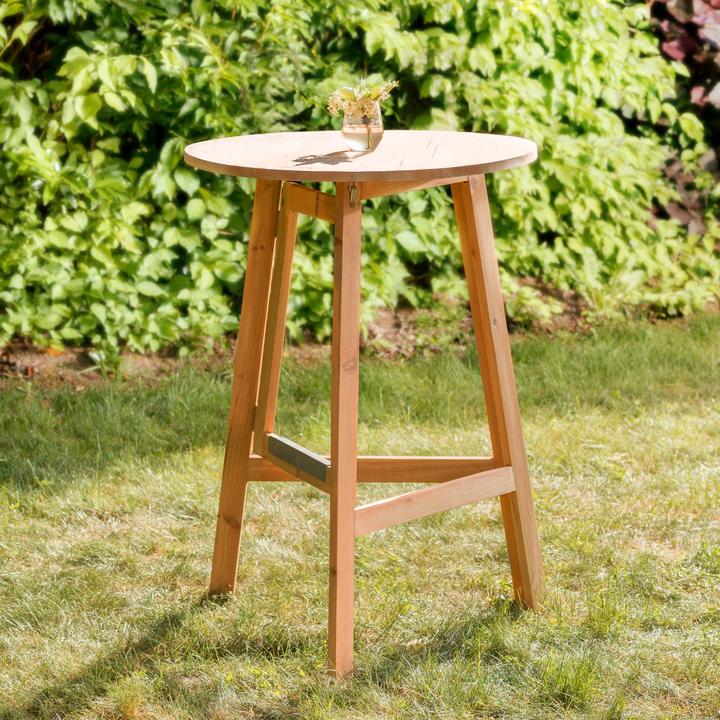 Immagine prodotto tectake Tavolo da bar in legno massiccio (Ø 79 x 110 cm)