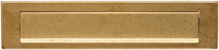 Intersteel Briefeinwurf Edelstahl Messing rechteckig 75 mm 340 mm