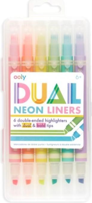 Ooly Dual Liner Neonmarker in 6 Farben (6x)