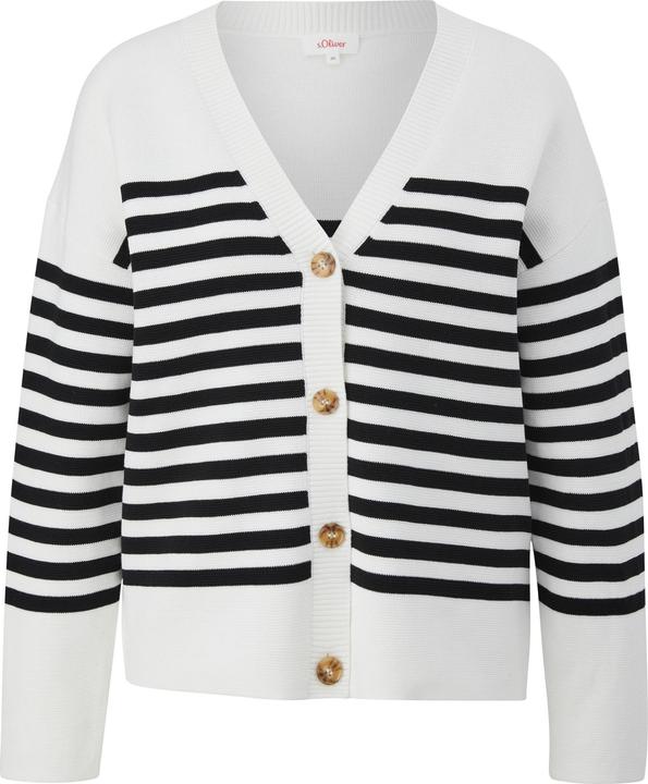 Produktbild s.Oliver Strickjacke Strickjacke in gestreiftem Muster (42)