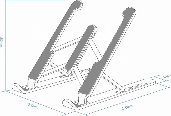 Produktbild Aisens Soporte De Sobremesa Ajustable Para Portatil Tablet Plata