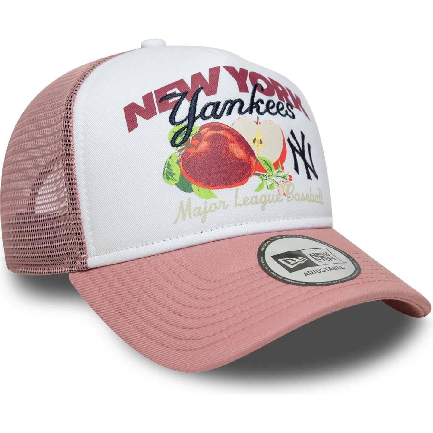 Thumbnail - New Era, Herren, Cap, A-Frame Mesh Trucker Cap - Fruit New York Yankees, Weiss