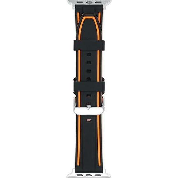 Thumbnail - Beline pasek Apple Watch Solid Silicone 42444549mm pomara?czowo-czarny orangebla (42 mm, 44 mm, 45 mm, 49 mm, Silikon), ...