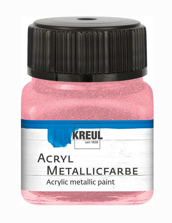 Productafbeelding Kreul Acryl metallic verf, crèmekleurig dekkend, 20 ml (Roze, 20 ml)