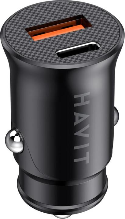 Produktbild Havit - Car charger (CC2022) - USB, Type-C, PD20W, 3A, PC - Black