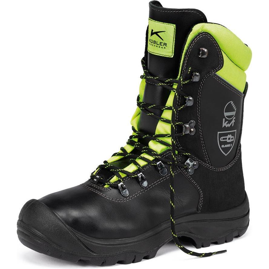 Kübler, Sicherheitsschuhe, Schnittschutzstiefel S3 schwarz/gelb Gr. 40 (S3, 40)