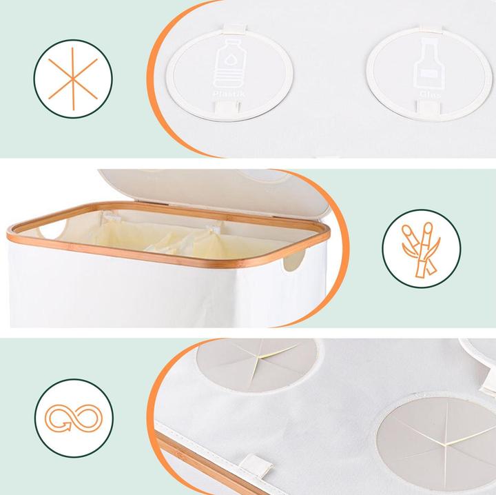 Produktbild Relaxdays Pfandflaschen-Sammelbehälter 2 Fächer (170 l)