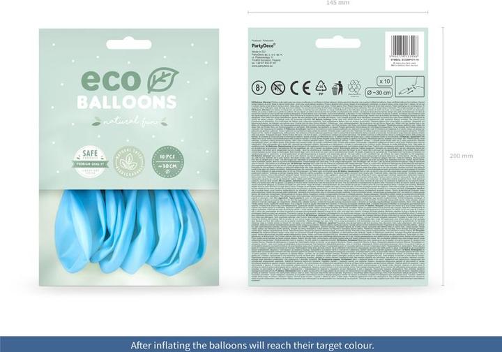 Image du produit Partydeco Ballons Eco Bleu Clair pastel (10 x)