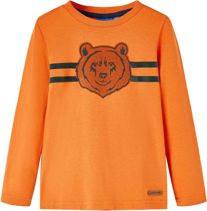 Immagine prodotto VidaXL Camicia da bambino a maniche lunghe arancione scuro 104,Materiale: 100 (104)