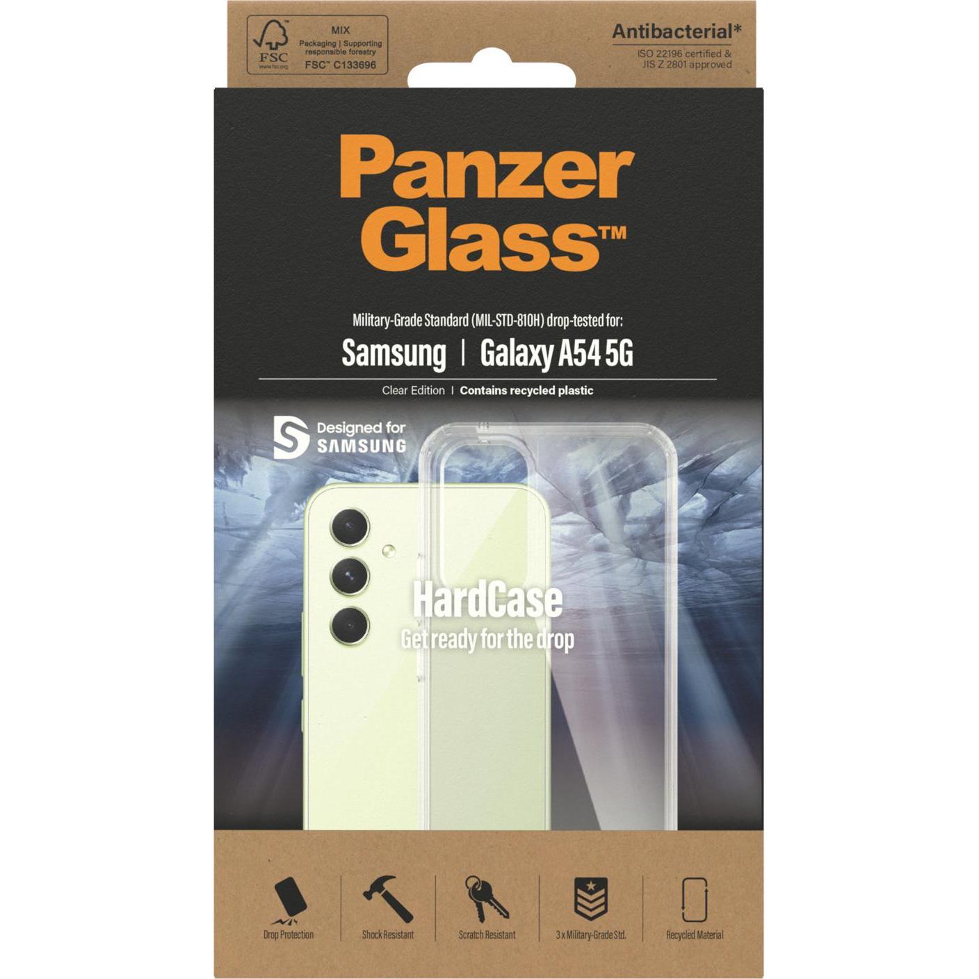Thumbnail - PanzerGlass HardCase Samsung A54 5G A546 Antibacterial Military grade clear 0445 (Samsung Galaxy A54 5G), Smartphone Hül...
