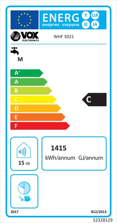 Energie-Label Vox Warmwasserbereiter WHF 5021