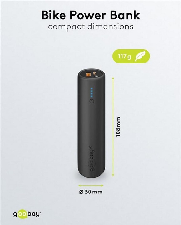 Produktbild Goobay Bike-Powerbank (5000 mAh, 18.50 W, 18.50 Wh)