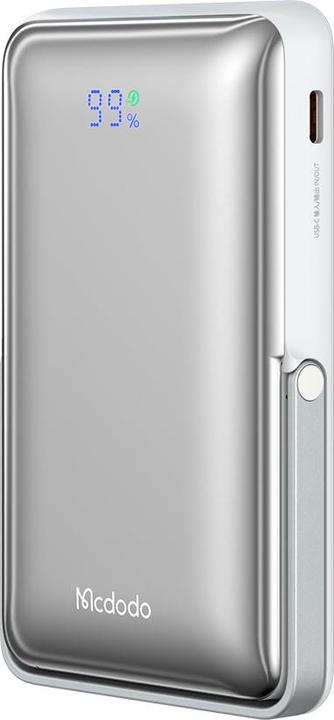 Actual product image Mcdodo GoPower Digital Magnetic PD 20W Powerbank 10000mAh - White (10000 mAh, 20 W, 37 Wh)