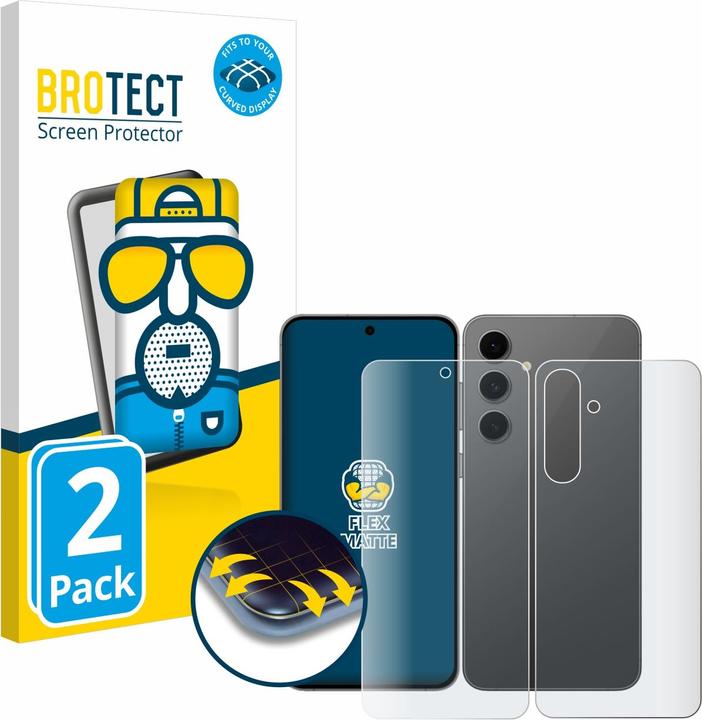 Produktbild BROTECT Fullscreen Schutzfolie Displayschutz Folie Matt Entspiegelungsfolie (2 Stück, Samsung Galaxy S24 FE)