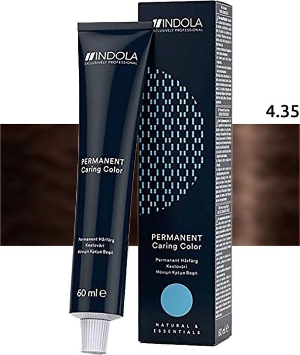 Produktbild Indola Color - Permanent Caring Color 4.35 Mittelbraun Gold Mahagoni (Gold, Braun)
