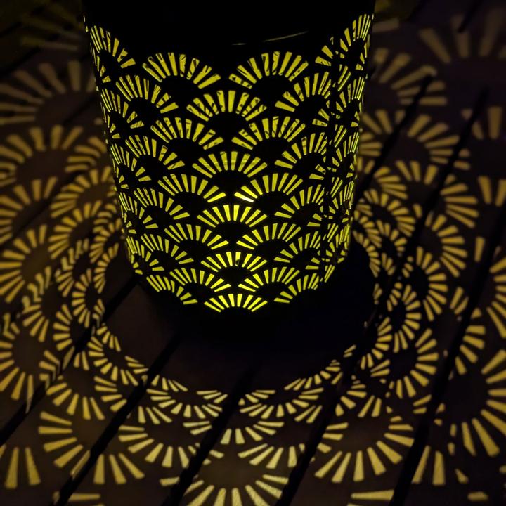 Actual product image ProGarden Solar lantern, metal, black, set of 2