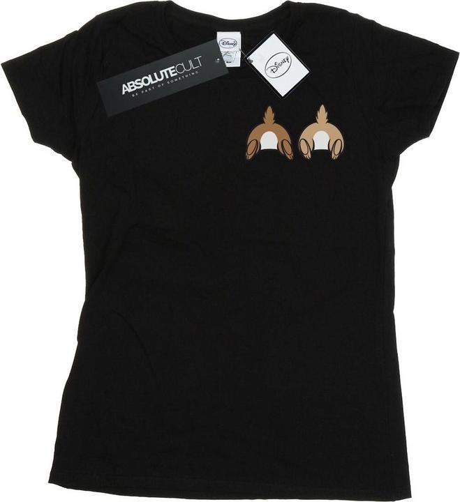 Actual product image Disney Womens/Ladies Chip N Dale Backside Breast Print Cotton T-Shirt (M)