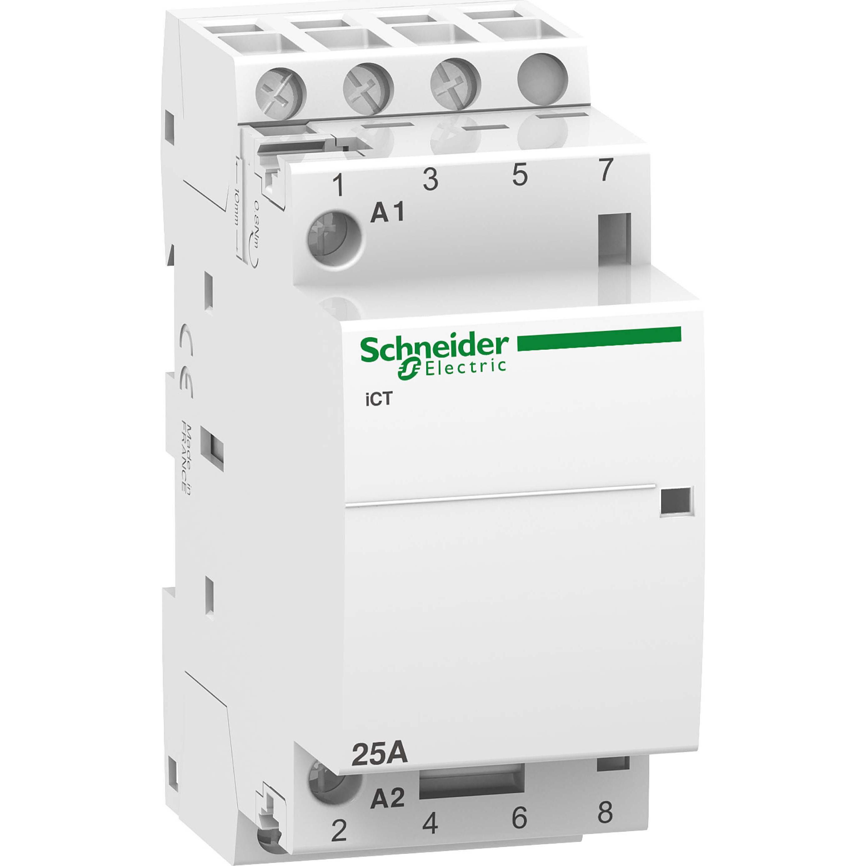 Schneider Electric SE A9C20633 Inst.SchÃ¼tz iCT 3S 25A 220-240VAC 60HZ, Relais