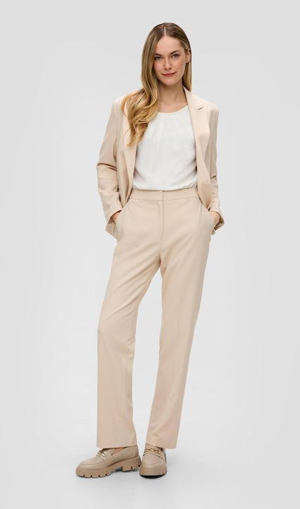 Produktbild S.Oliver Bluse Kurzarmbluse mit Rundhalsausschnitt (46)