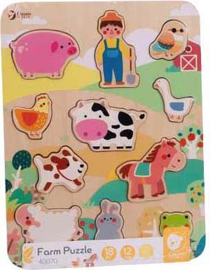 Classic World Holzpuzzle Bauernhof, 12-tlg. (12 pezzi)