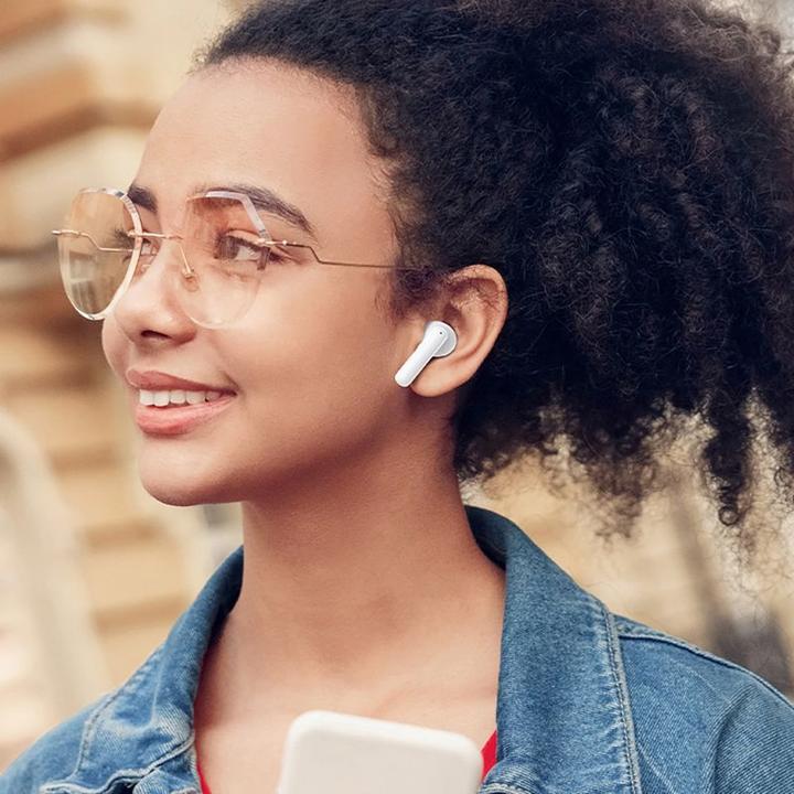 Produktbild QCY T13ANC bezdrÃ¡tovÃ¡ Å¡puntovÃ¡ sluchÃ¡tka s ANC, bÃ­lÃ¡ (ANC, 8 h, Kabellos)