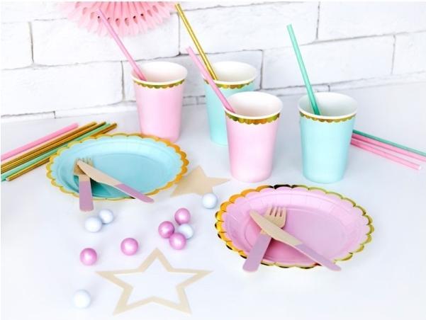 Actual product image Partydeco Cups, light pink, 220ml (1 pkt / 6 pc.) (6x)