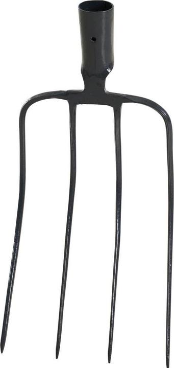 Actual product image Siena Garden Manure fork 4 tines without handle with sleeve anthracite