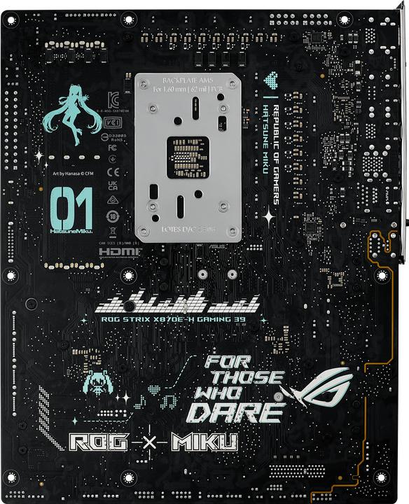 Productafbeelding ASUS ROG STRIX X870E-H GAMING MIKU WIFI7 (ATX, X870E, AM5, DDR5) - Hatsune Miku Edition (AM5, AMD X870E, ATX)