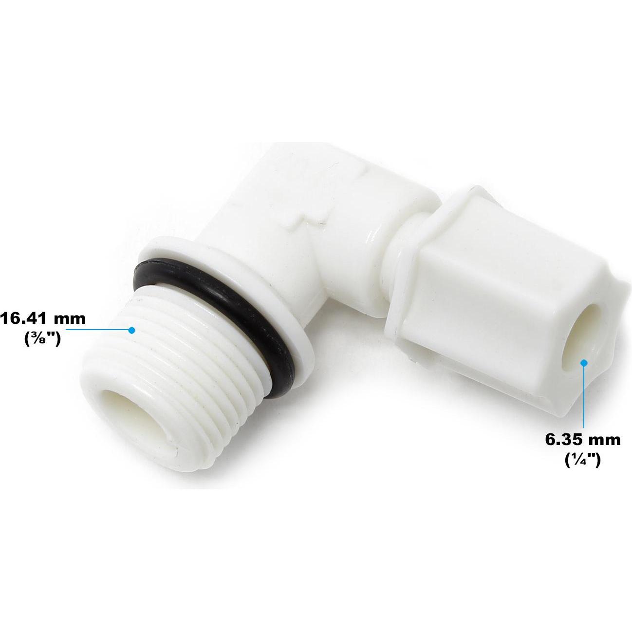 Naturewater, Schlauchanschluss + Schlauchverbinder, Jaco-Fitting Schlauch 16,41 mm (3/8") AG 90° Osmose Ultrafiltration ...