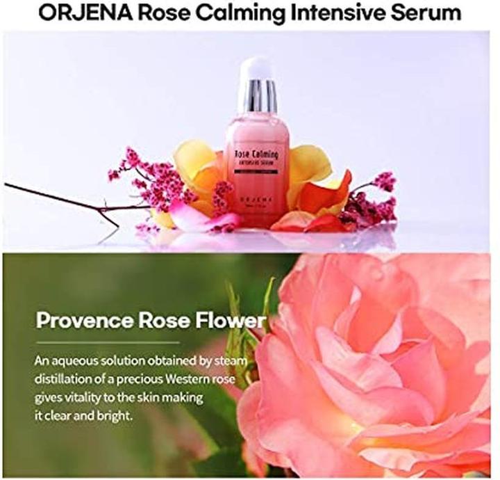 Actual product image Orjena Rose Calming Intensive Serum - Moisturizing, Soothing for All (30 ml)