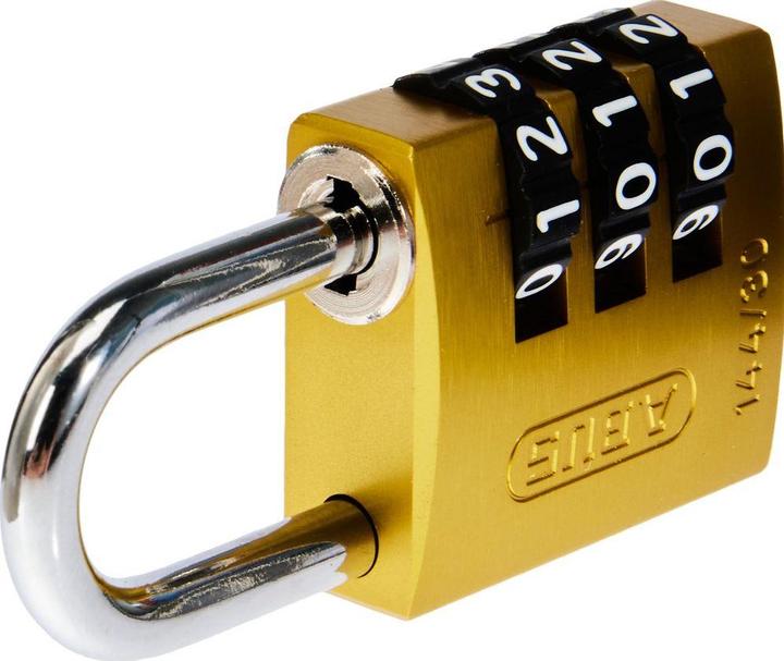 Actual product image Abus Combination lock 144/30 B/DFNLI Yellow Aluminum