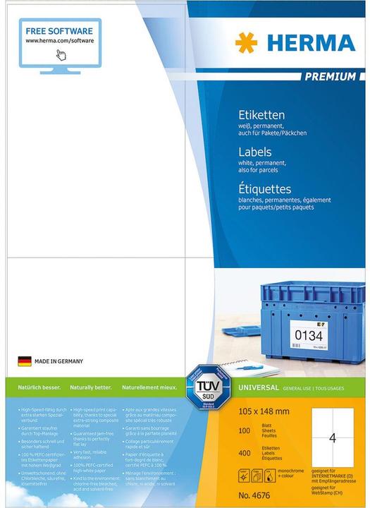 Image du produit HERMA Étiquettes d'expédition A4